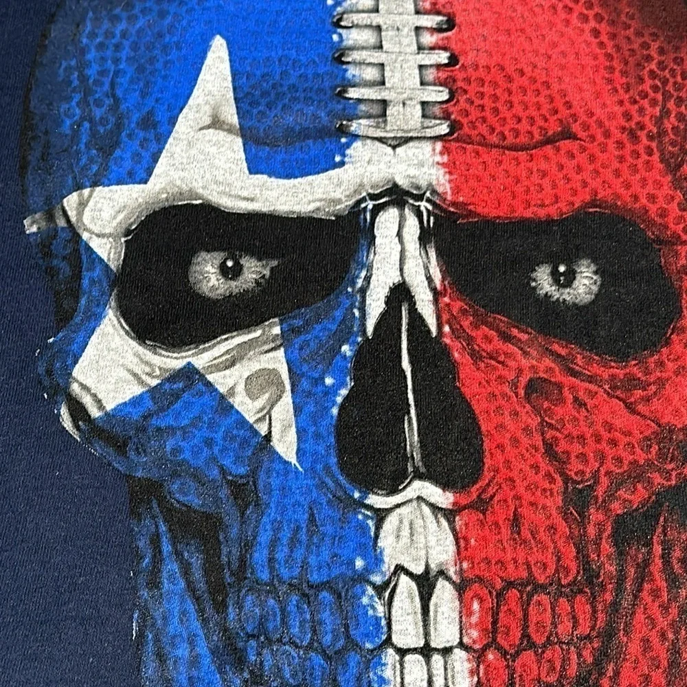 Houston Texans Skull Ladies Tee T-Shirt women’s size Small Navy Battle Red NWOT - Picture 6 of 13
